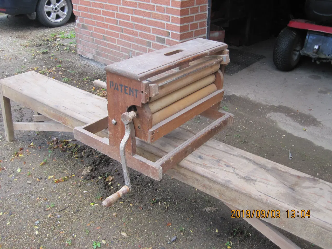 Billede 1 - gammel antik tøjrulle