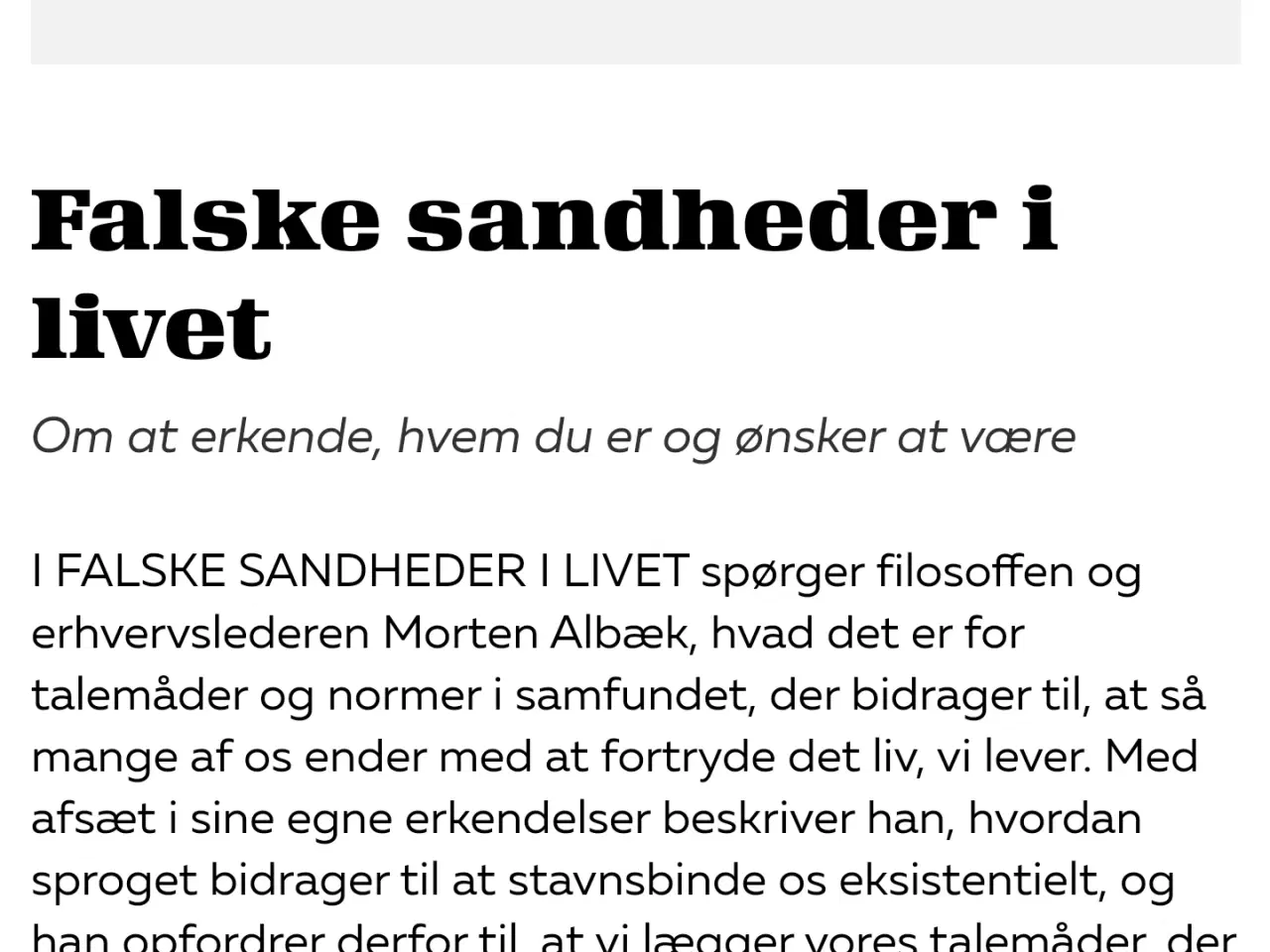 Billede 3 - Falske sandheder i livet af Morten Albæk | 150 kr.