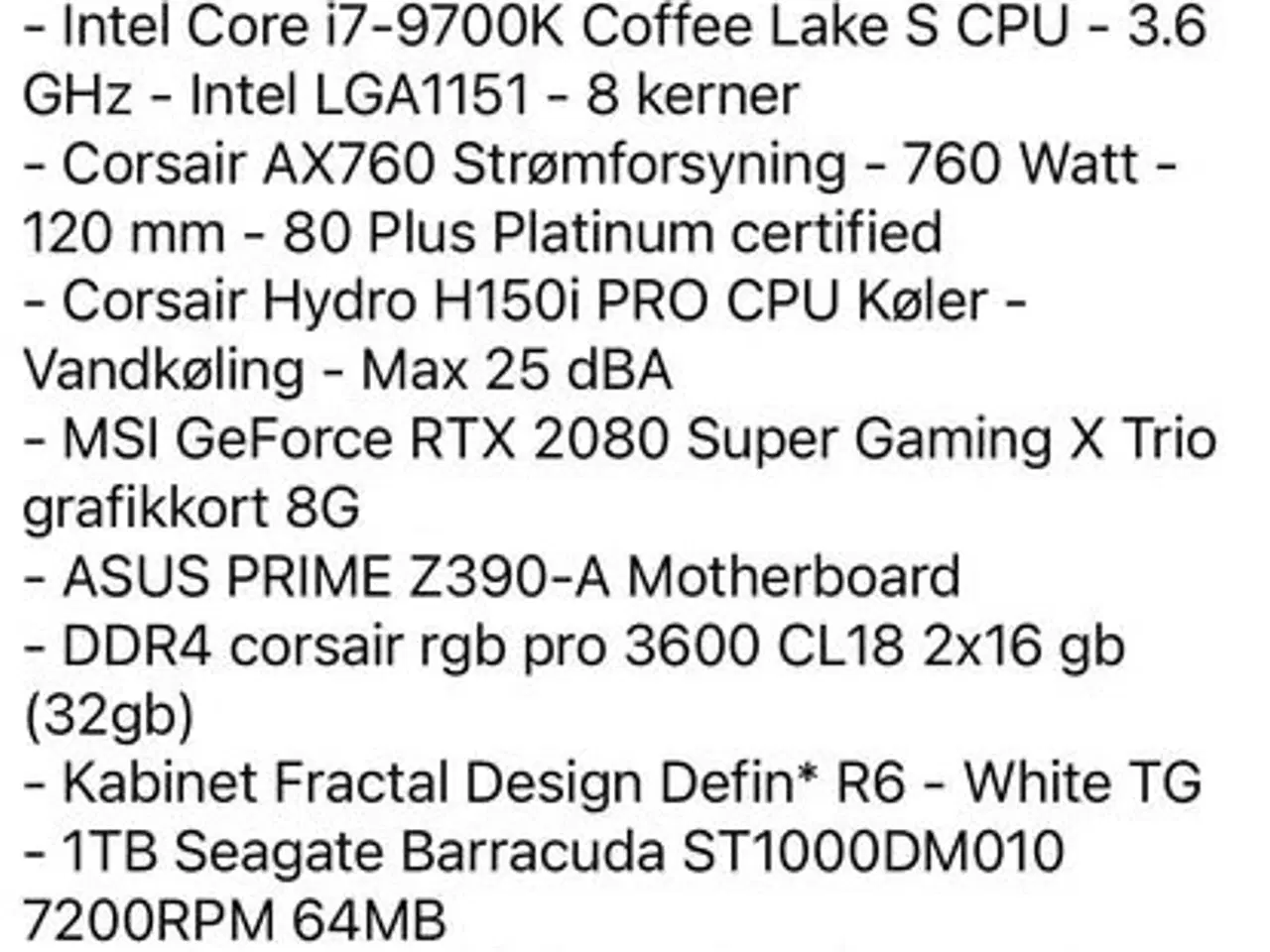 Billede 7 - Gamer PC - 2080S/I7-9700K