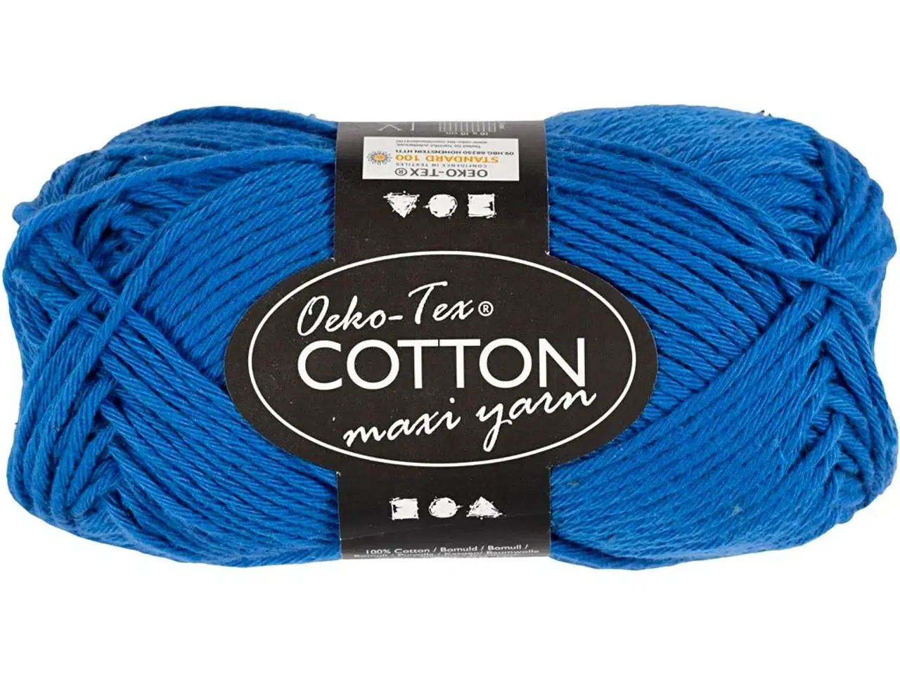 Billede 1 - Bomuldsgarn, nr. 8/8, L: 80-85 M, pind 4-4,5, kobolt blå, 50 g/ 1 ngl.