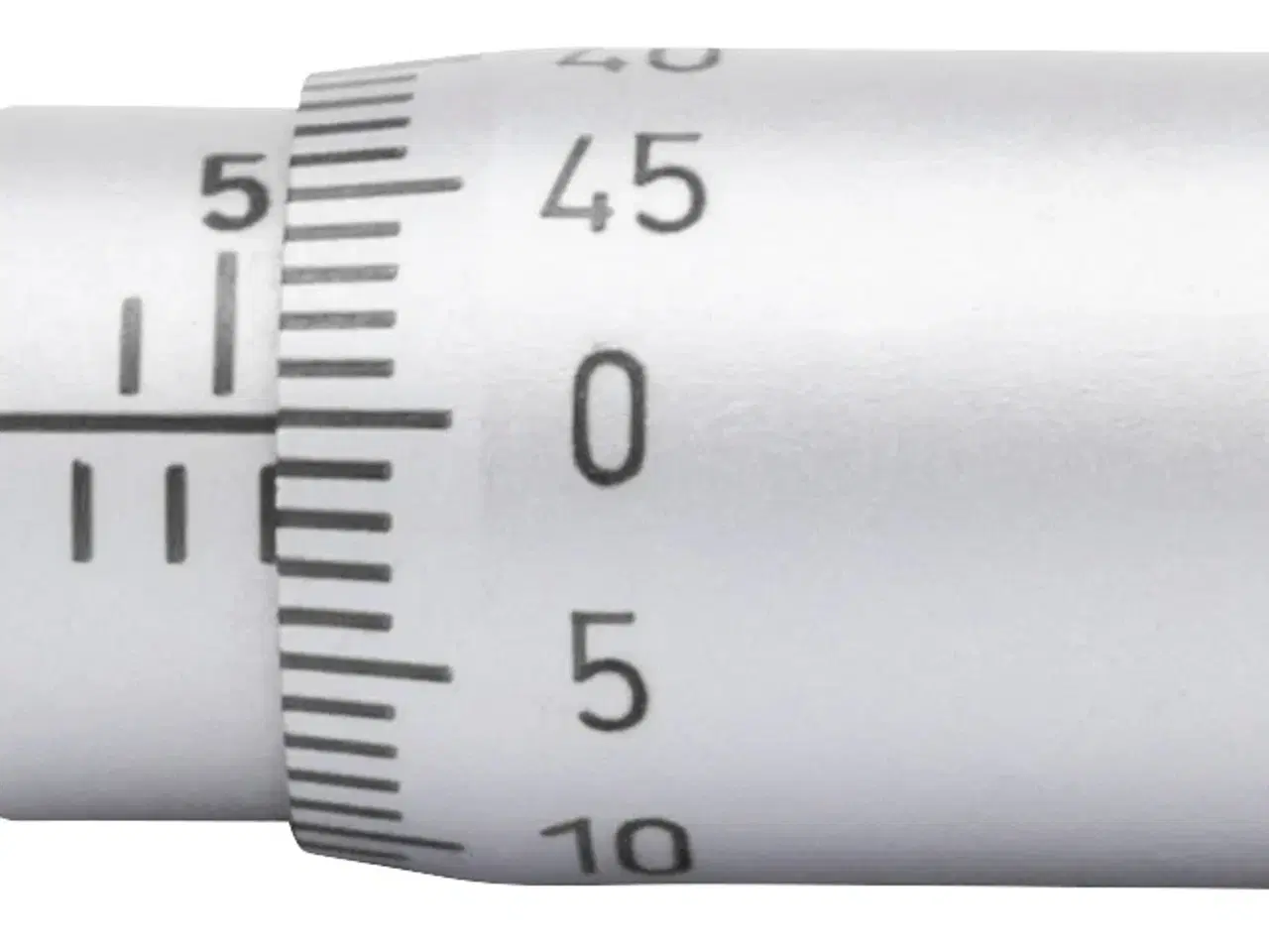 Billede 1 - Indbygn.mikrometer 0-6,5×0,01mm, plan/omv. skala
