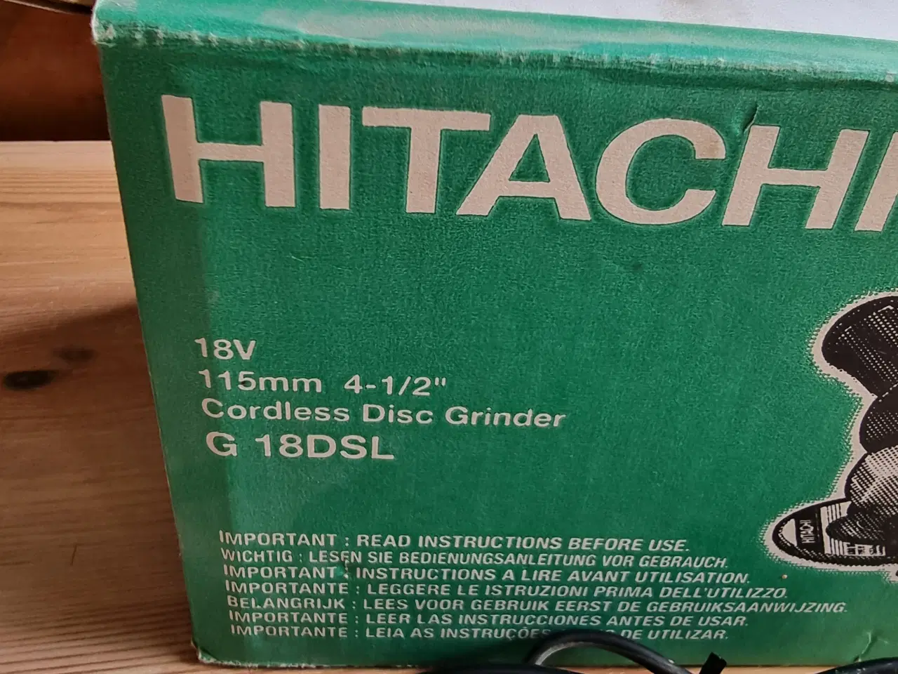 Billede 3 - Vinkelsliber Hitachi Akku 18 Volt