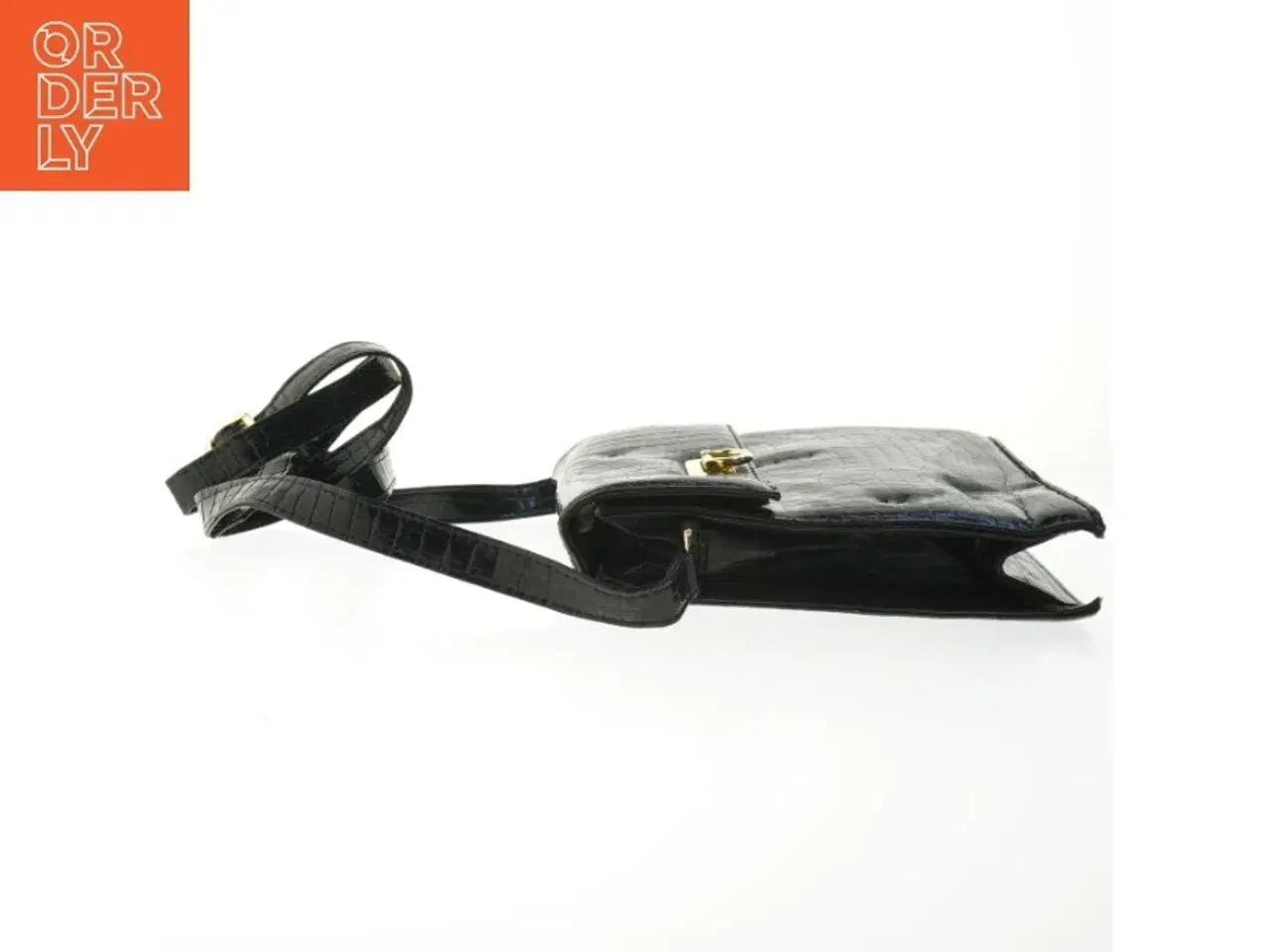 Billede 3 - Lille skuldertaske i krokodillemønster (str. 21x19 cm)