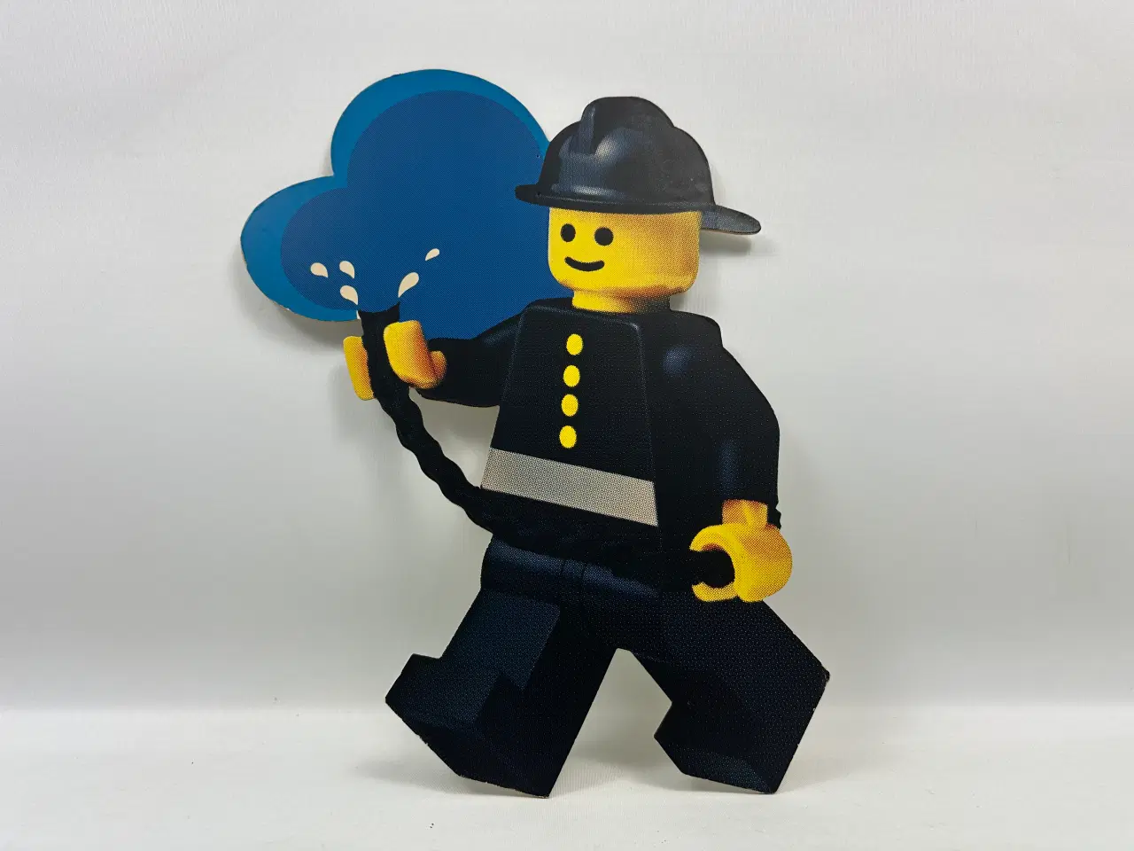 Billede 2 - Vintage LEGO papskilt / reklameskilt m. brandmand