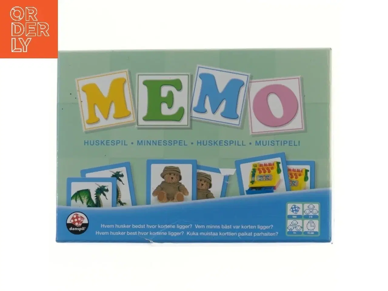 Billede 1 - Memo-spil fra Danspil (str. 24x17 cm)