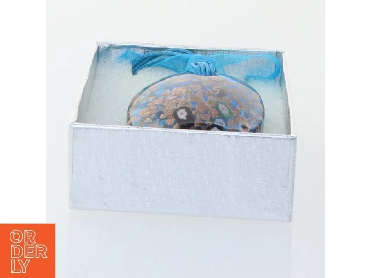 Billede 2 - Halskæde med håndlavet italiensk glassmykke (str. Kasse 6 x 9 cm)