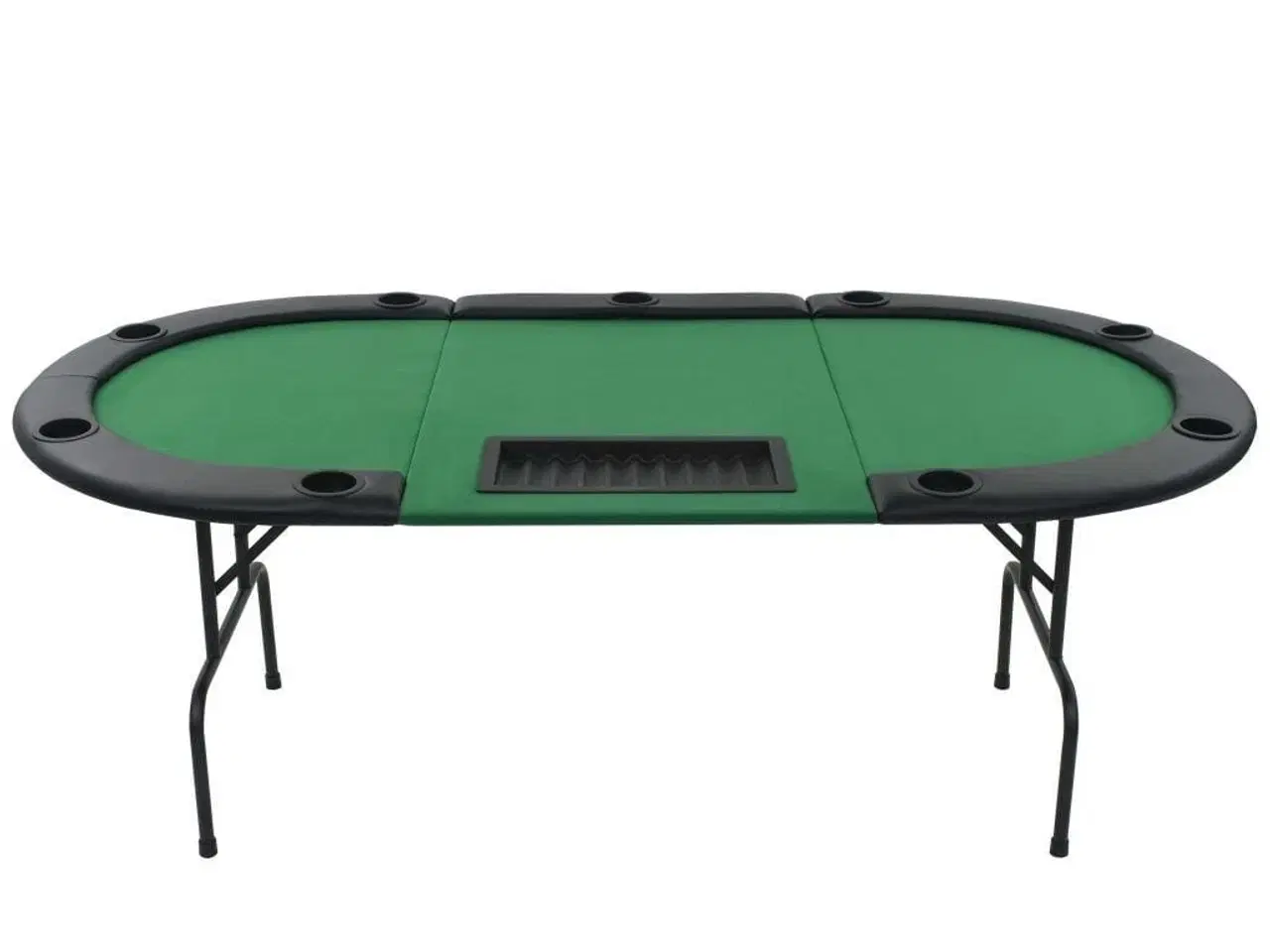 Billede 3 - Foldbart pokerbord til 9 spillere 3-fold oval grøn