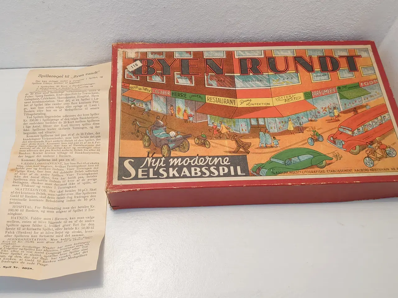 Billede 3 - "Byen Rundt" Vintage spil fra Adolph Holst nr.4028