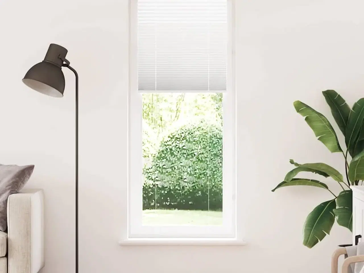 Billede 2 - Plisségardin Hvid 75x200 cm Stofbredde 74,4 cm Polyester