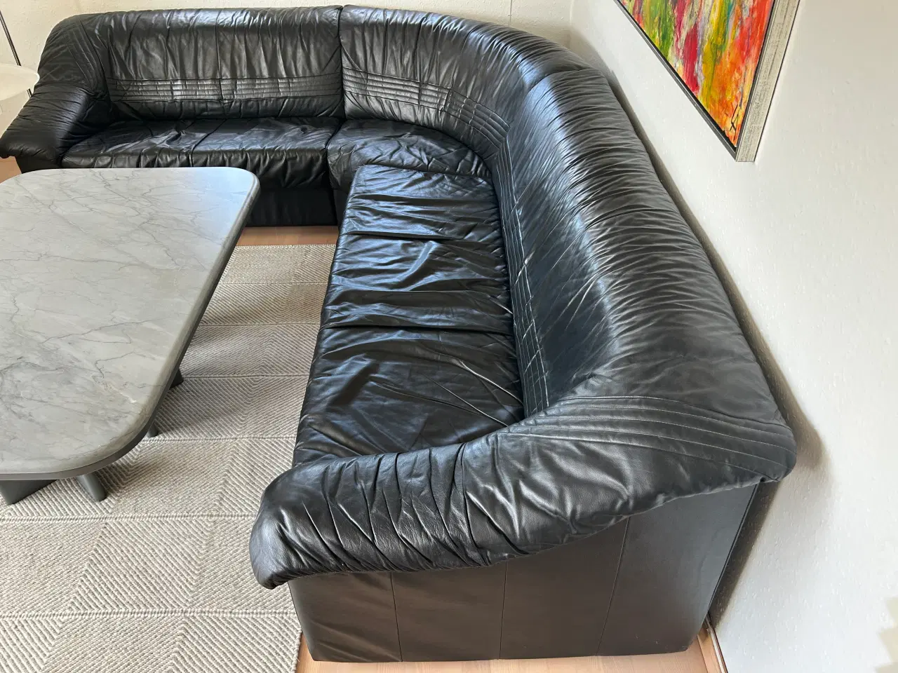 Billede 5 - Hjørnesofa sort læder