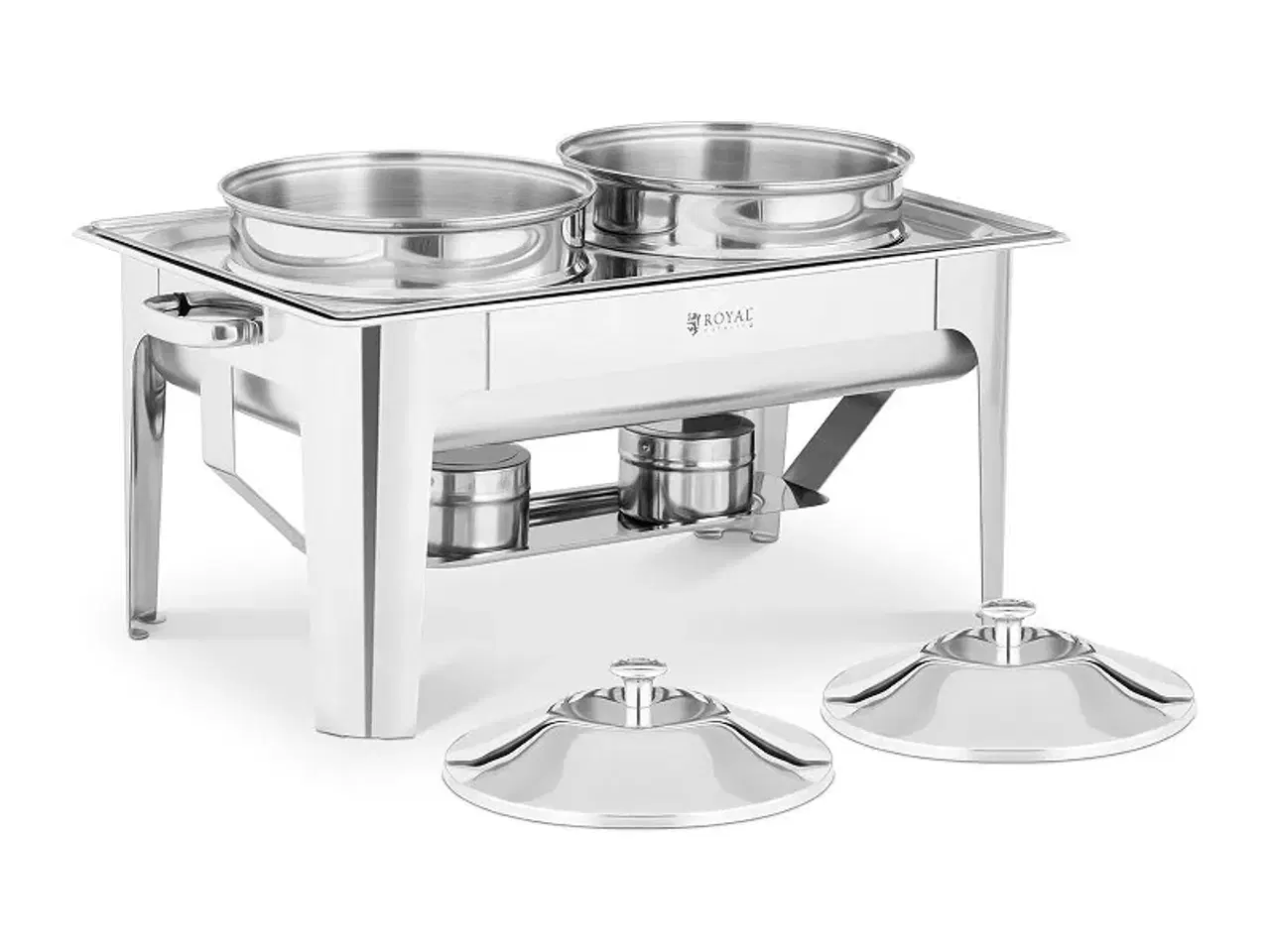 Billede 1 - Chafing dish – rund – 2 x 4,5 l – Royal Catering