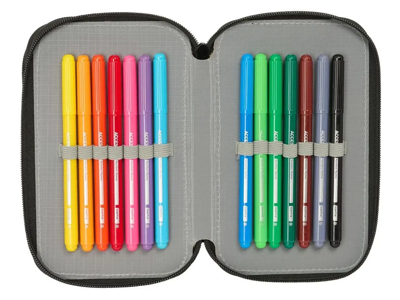 Billede 4 - Minecraft tredobbelt penalhus - sort, 12,5 × 19,5 × 5,5 cm - 37 dele