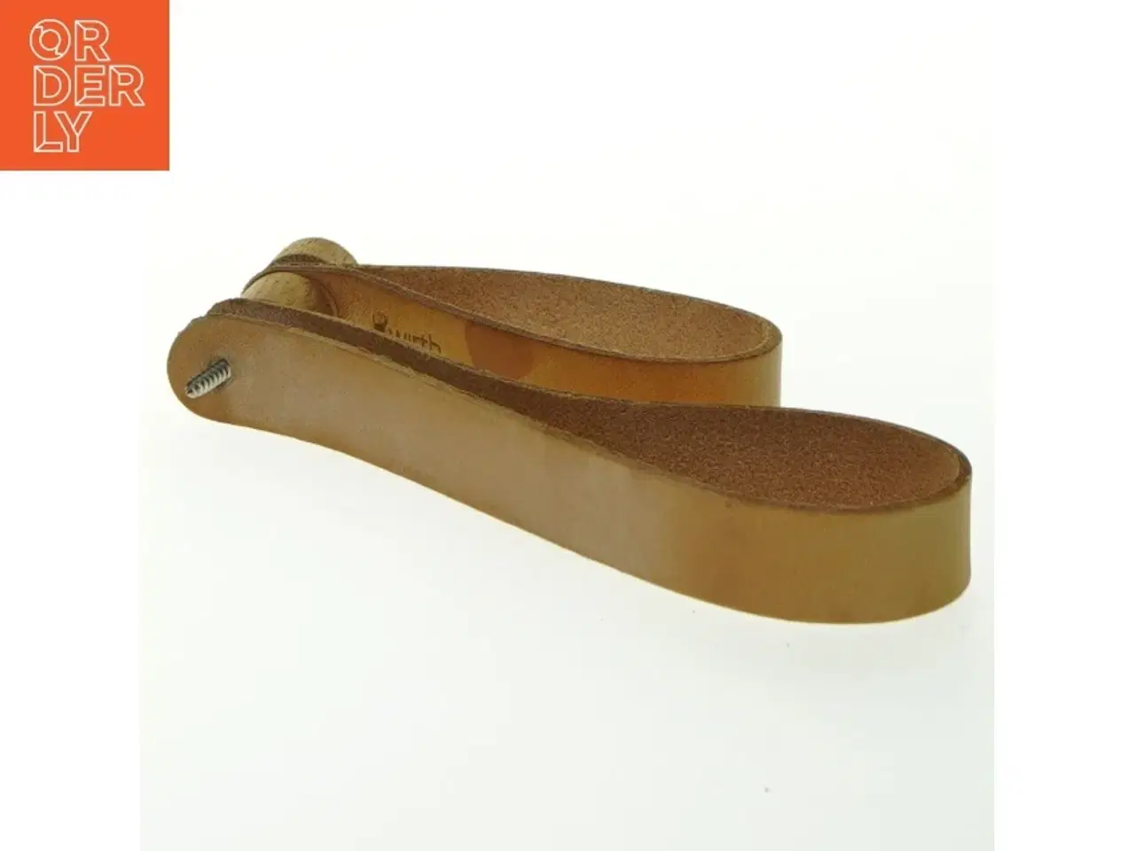 Billede 3 - Dobbelt læder loop ophæng til blade eller lignende  fra Wirth (str. Længde. 18 cm)