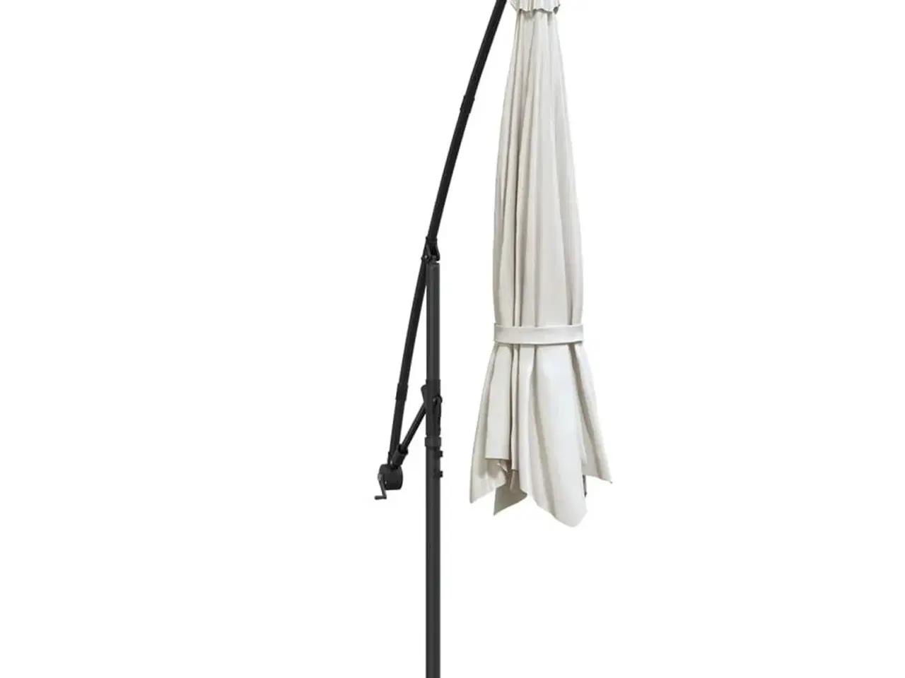 Billede 8 - Hængeparasol med LED-lys og metalstang 350 cm sandfarvet