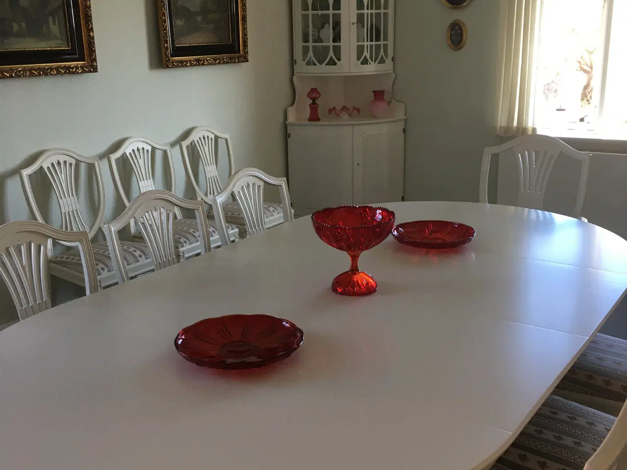 Billede 1 -  Hepplewhite spisebord hvidt
