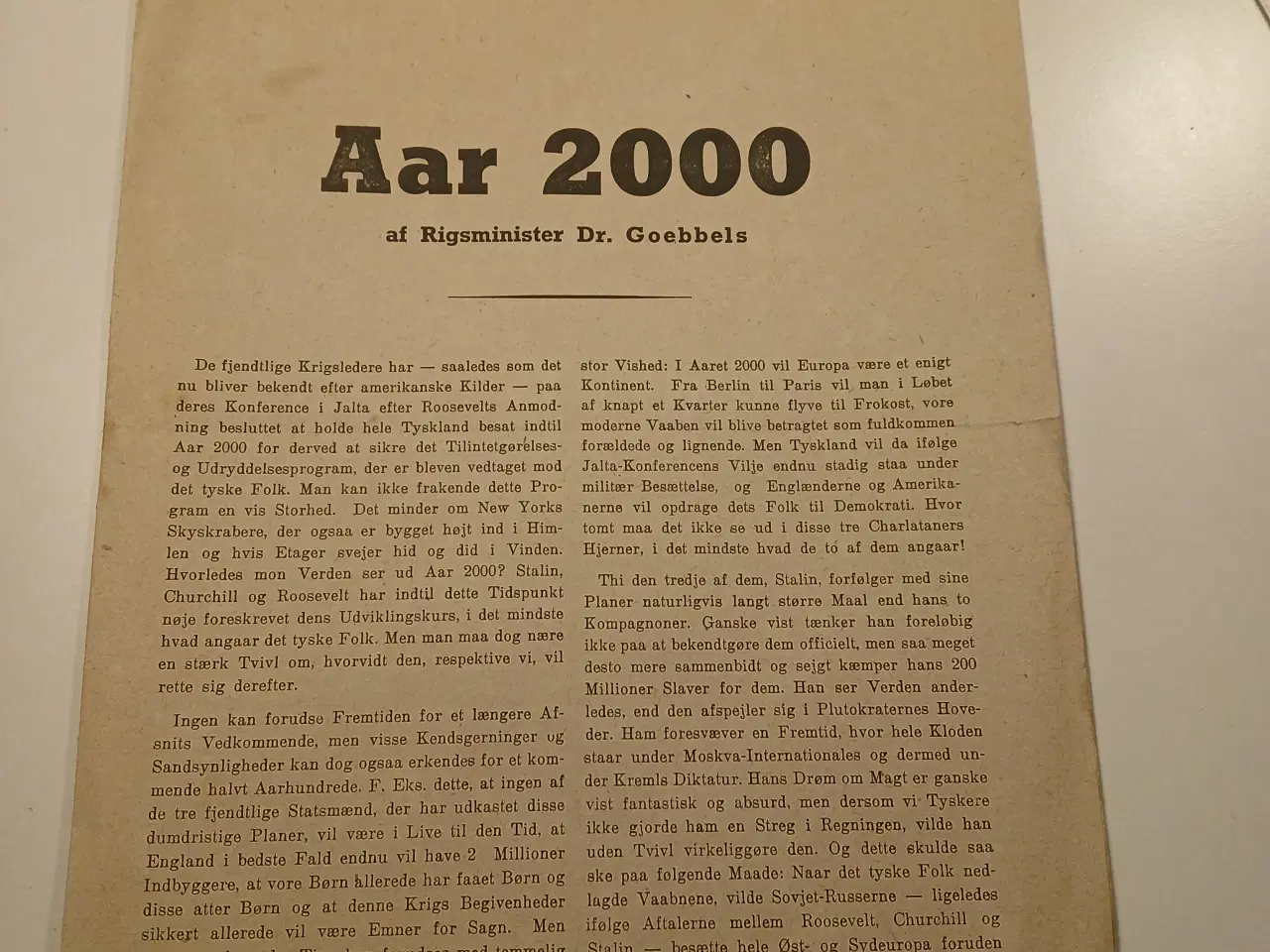 Billede 2 - Rigsminister Dr. Goebbels - pamflet