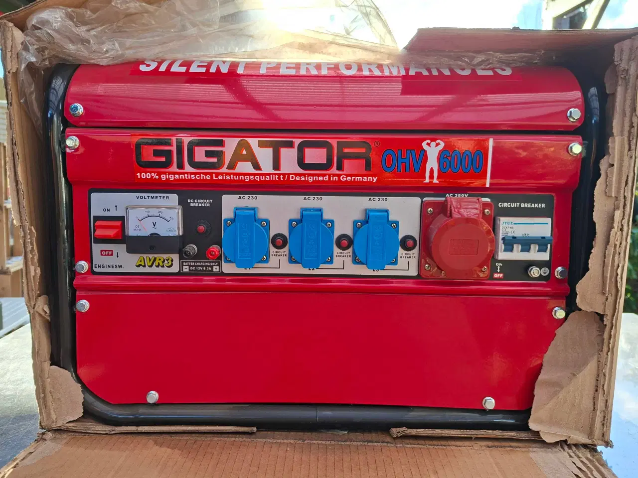 Billede 1 - Fabriksny Gigator 6000S generator (230V og 400V)