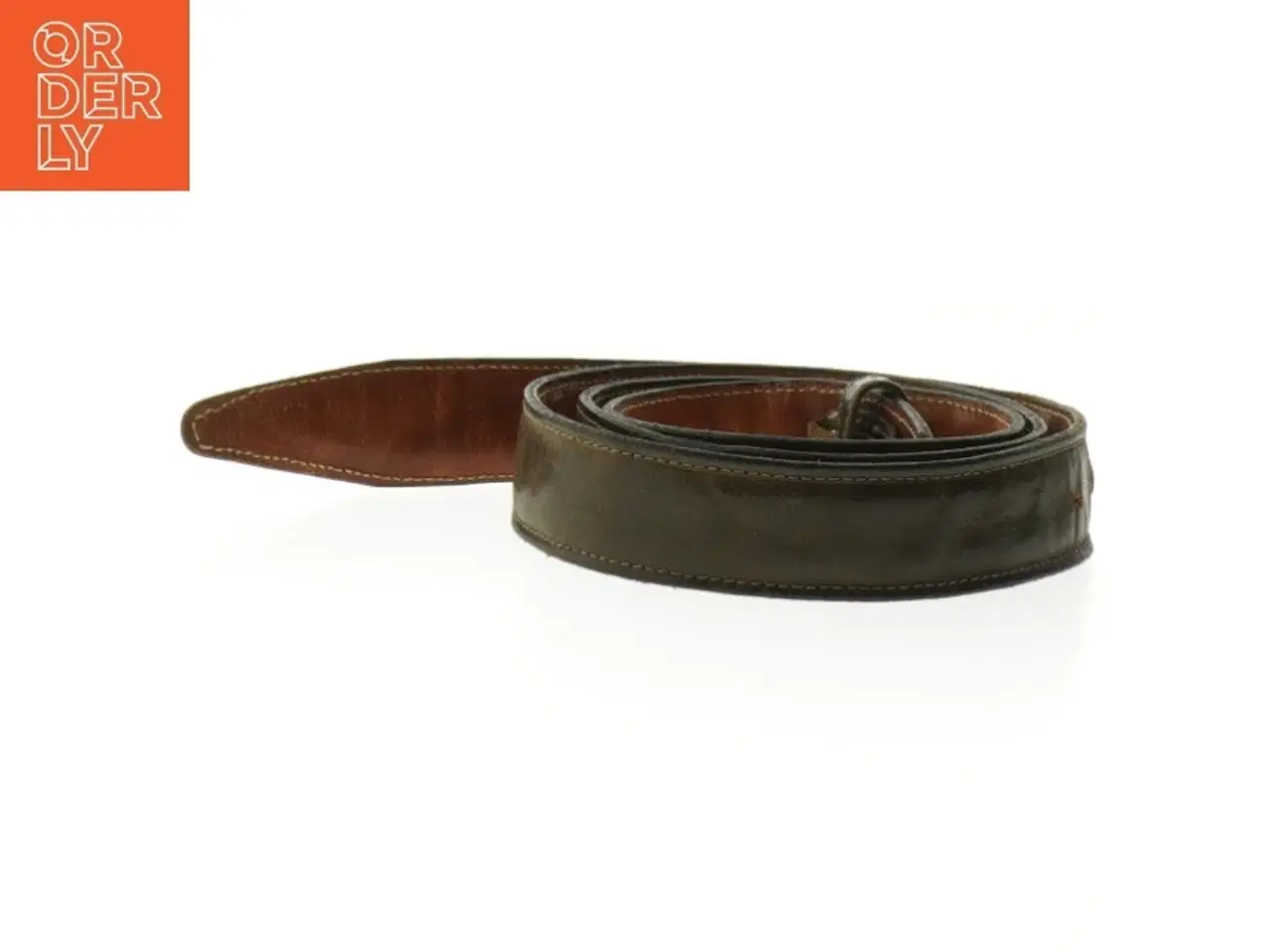 Billede 2 - Brunt læderbælte (str. 88 cm)