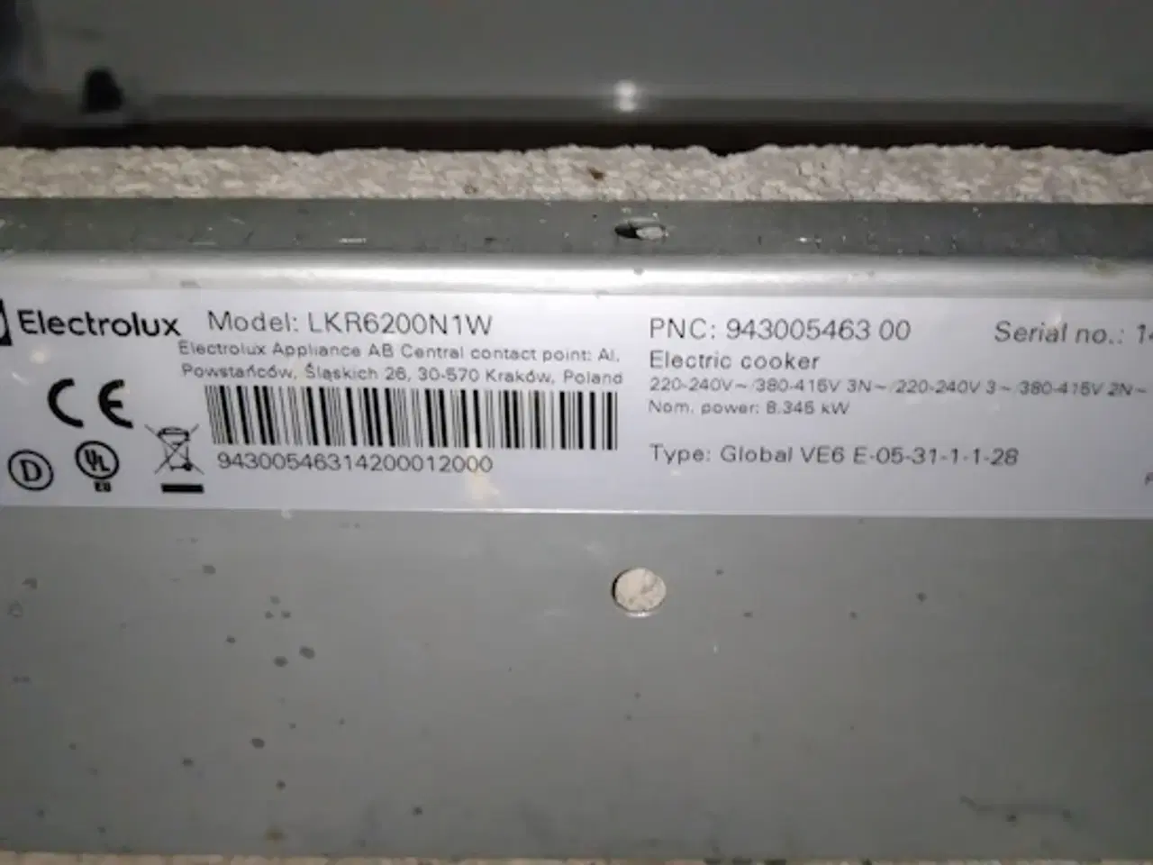 Billede 3 - Electrolux komfur med glaskeramisk kogeplade