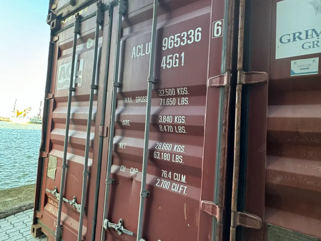 Billede 5 - 40 HC container, Tør og tæt med CSC godkendelse