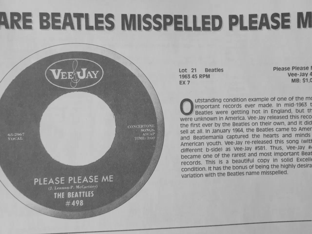 Billede 4 - Beatles mm - vinyl - prisliste 1999