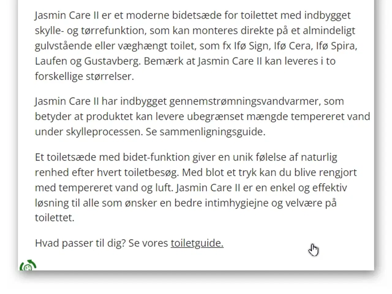 Billede 3 - Bidet med varme og vand, incl. Toiletforhøjer 4cm,