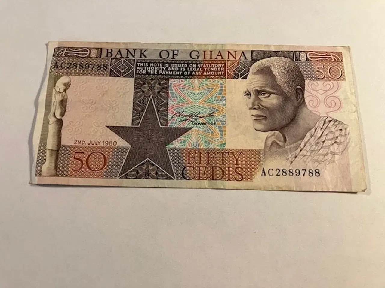 Billede 1 - 50 Cedis 1980 Ghana