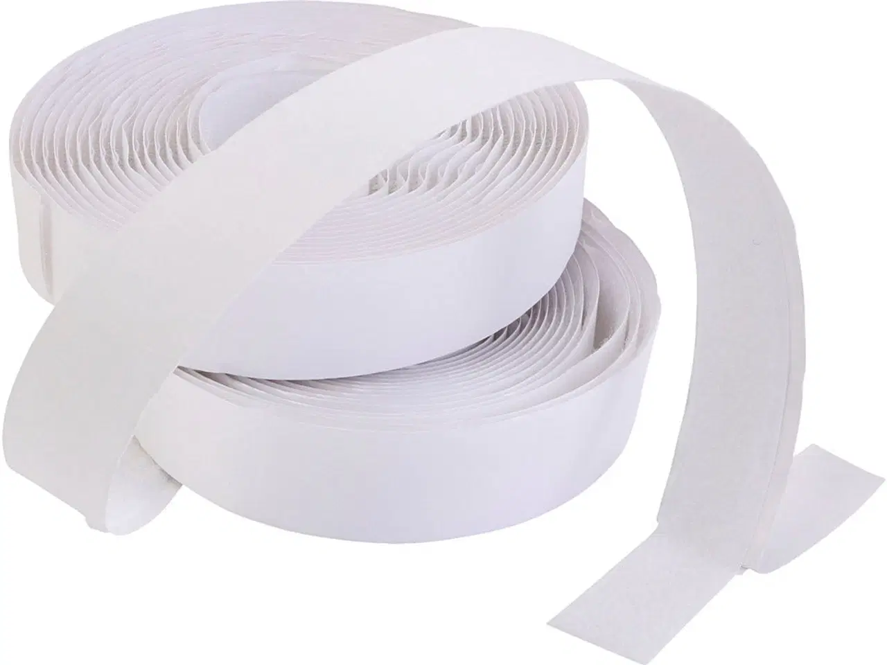 Billede 1 - Selvklæbende Burrebånd 2 cm x 25 m - Hvid