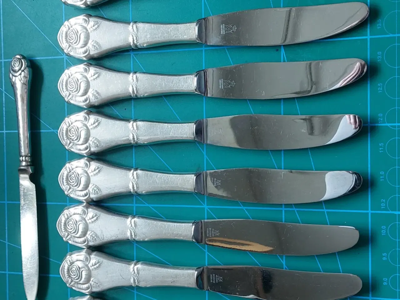 Billede 1 - rose sølvplet knive sælges