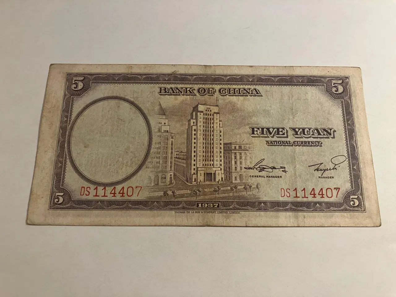 Billede 2 - Five Yuan 1937 China