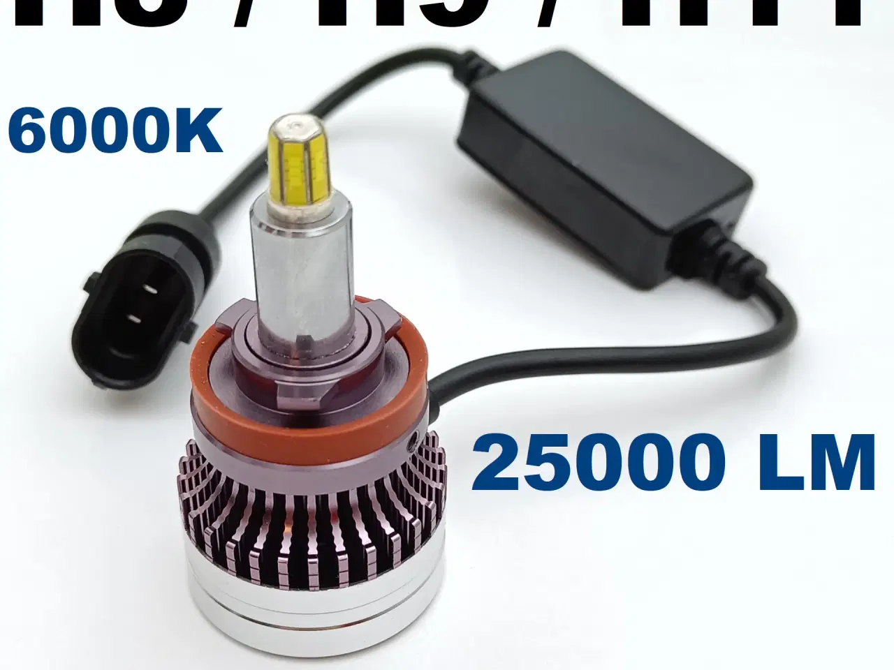 Billede 1 - NY! Super Stærk H11 / H9 / H8 LED Pærer 25000LM