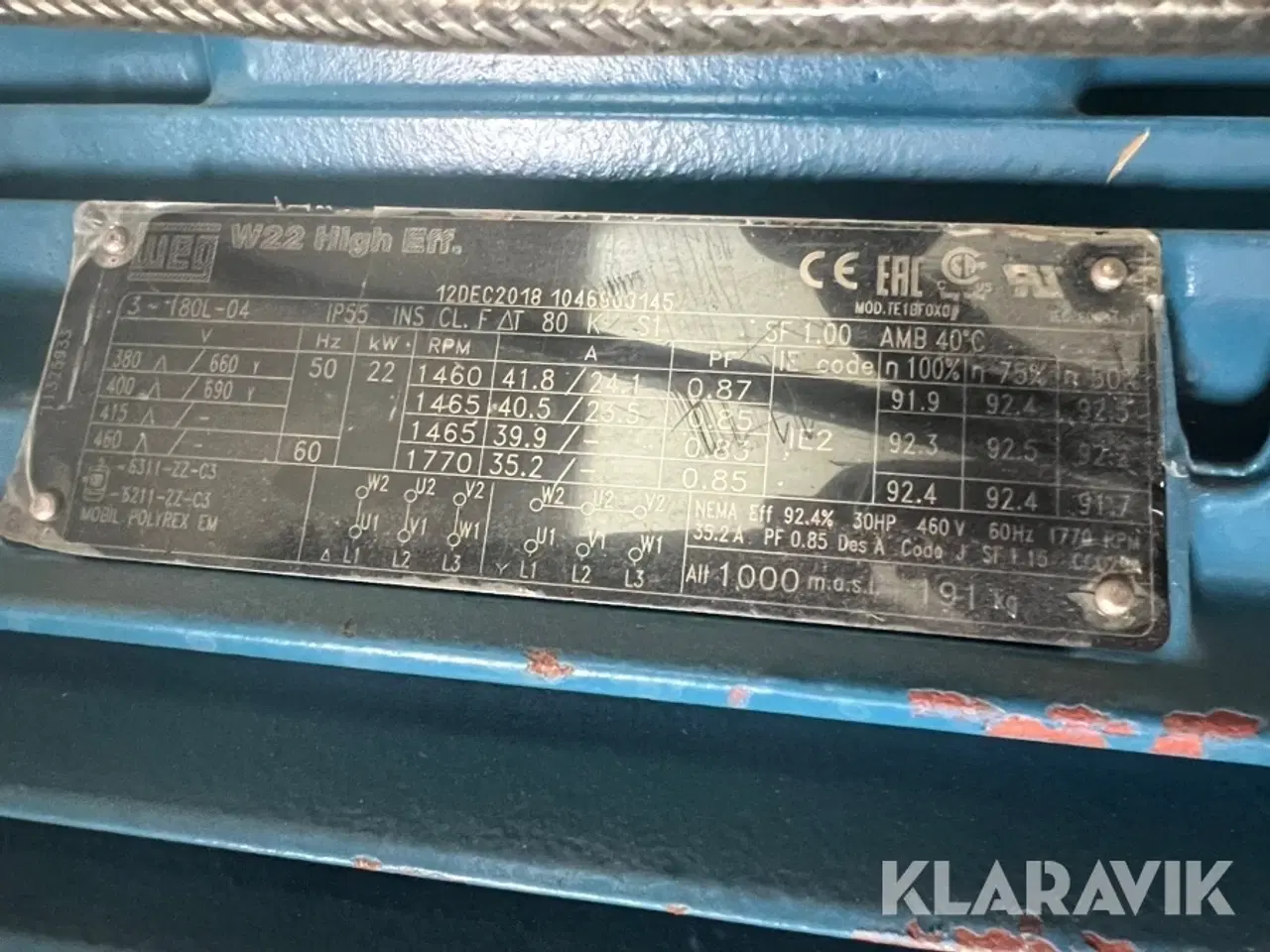 Billede 4 - Elektrisk motor WEG W22 High Efficiency 2 styk
