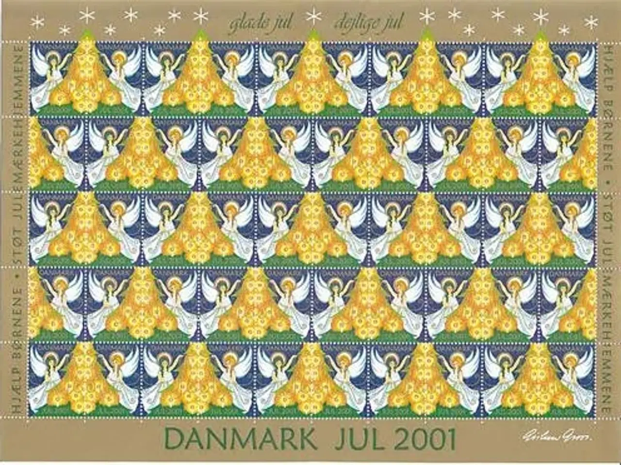Billede 1 - Danmark julemærkeark 2001 - POSTFRISK