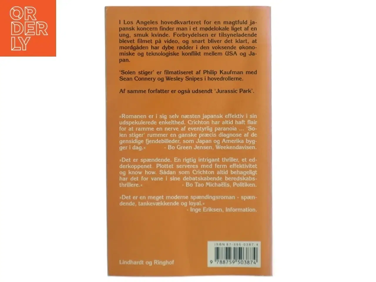 Billede 2 - Solen stiger af Michael Crichton (Bog)