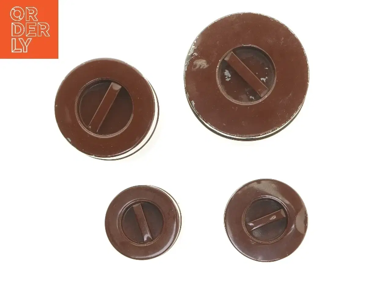 Billede 3 - Sæt af vintage dåser (str. Ø 15x17,5&ø12x15&ø10x13&ø9x11,5 cm)
