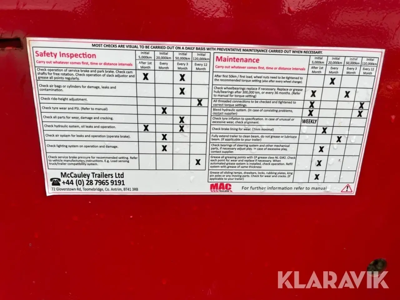 Billede 10 - Trailer McCauley 27 tons 3 akslet