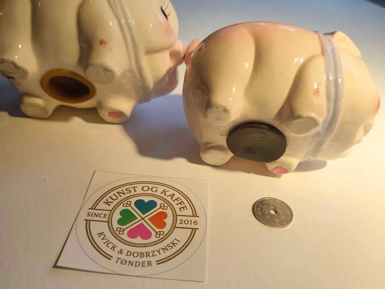 Billede 6 - Sparegris i porcelæn.