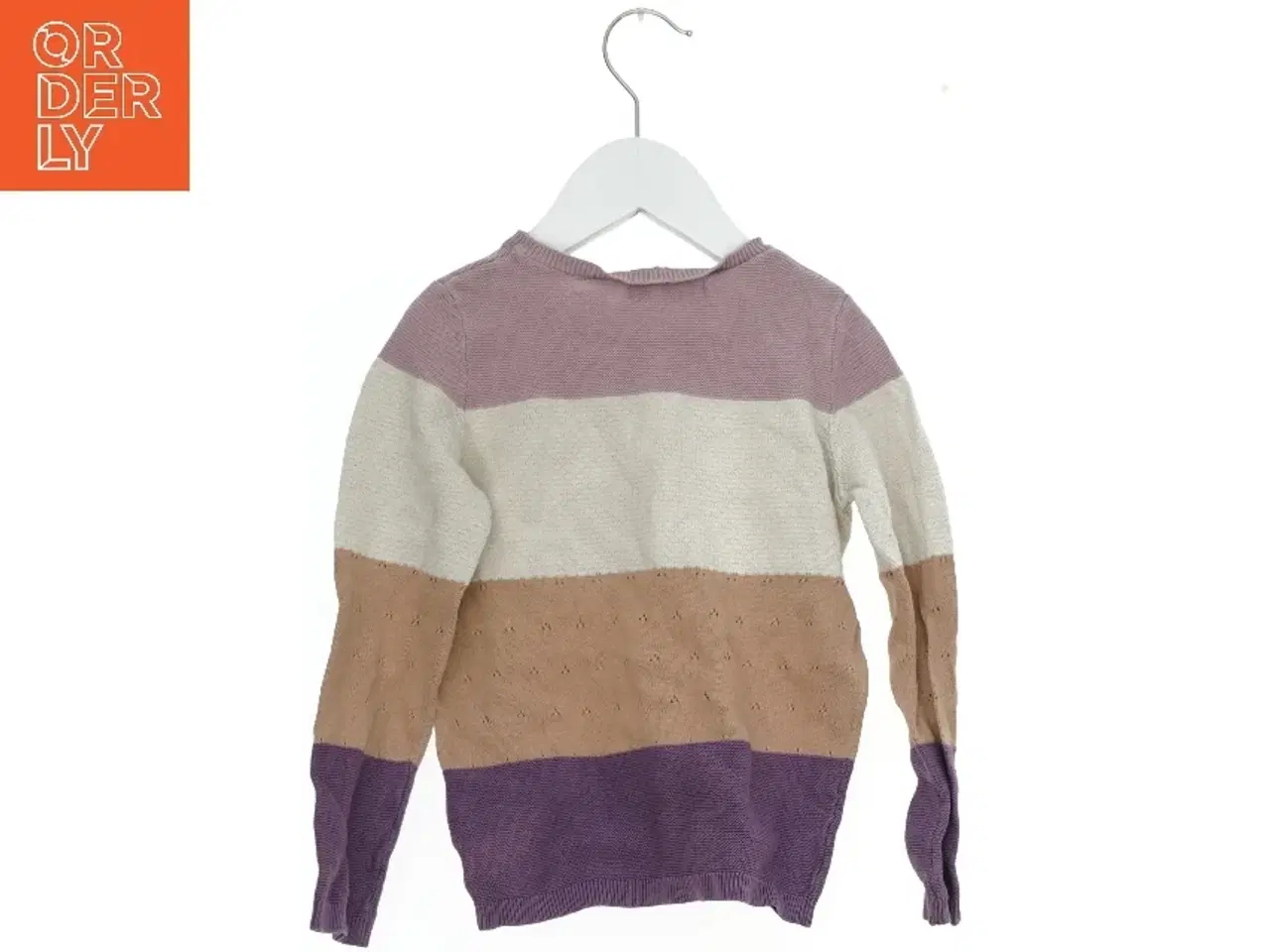 Billede 2 - Strikket sweater med farverige striber fra H&M (str. 104)