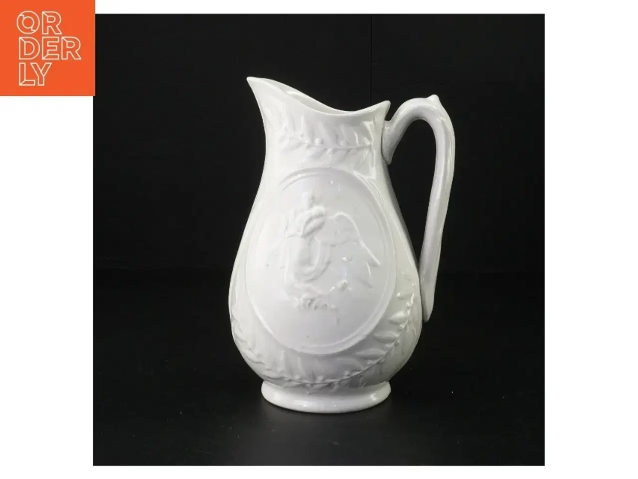 Billede 1 - Antik Hvid reliefkande fra Dudson (str. 20 x 14 cm)
