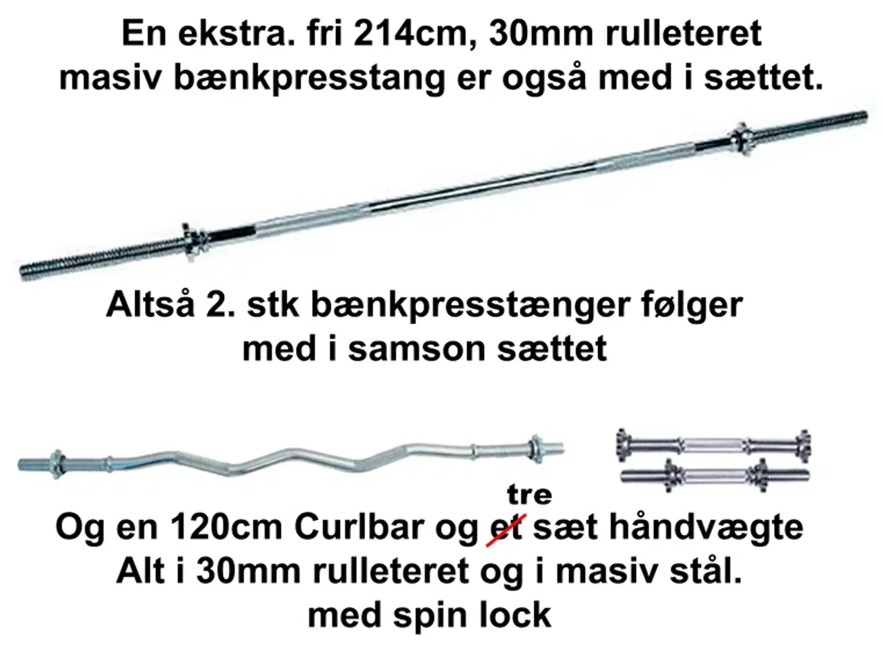 Billede 3 - Træning station, stort sæt m. 314kg. vægtskiver.