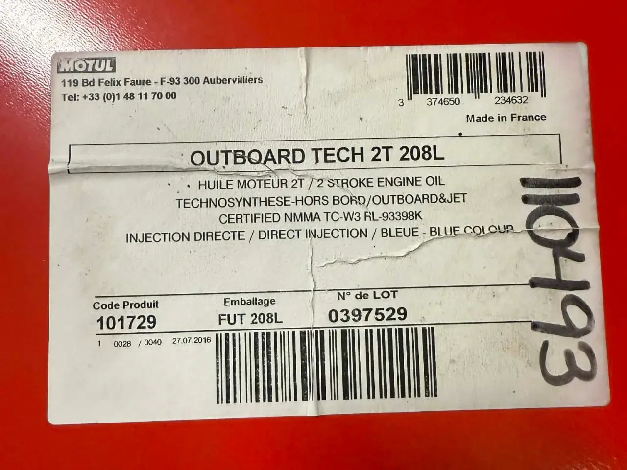 Billede 2 - MOTUL OUTBOARD TECH 2T Olie 208 L.