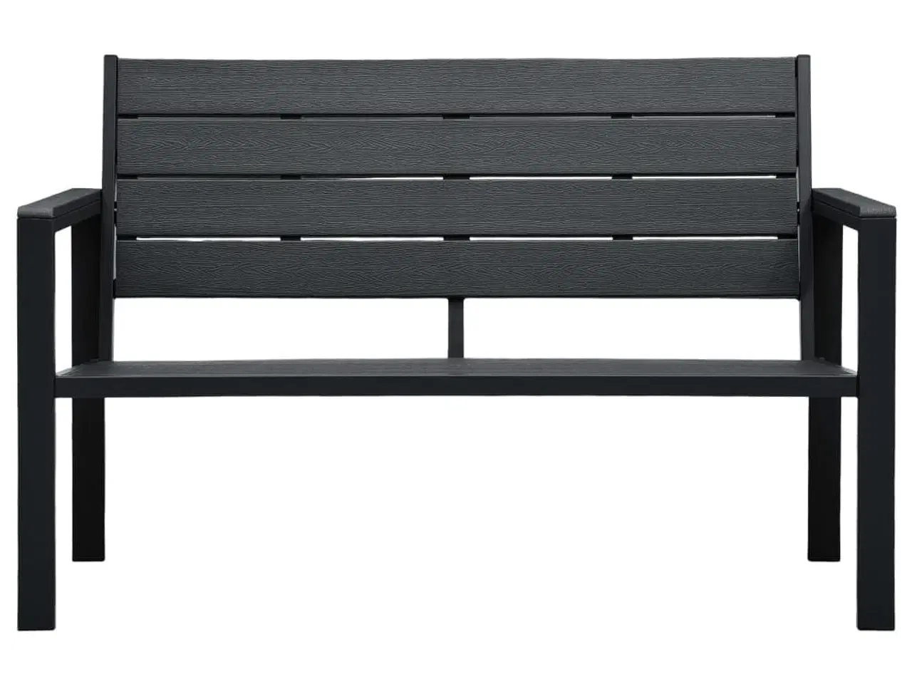 Billede 2 - Havebænk 120 cm HDPE trælook sort