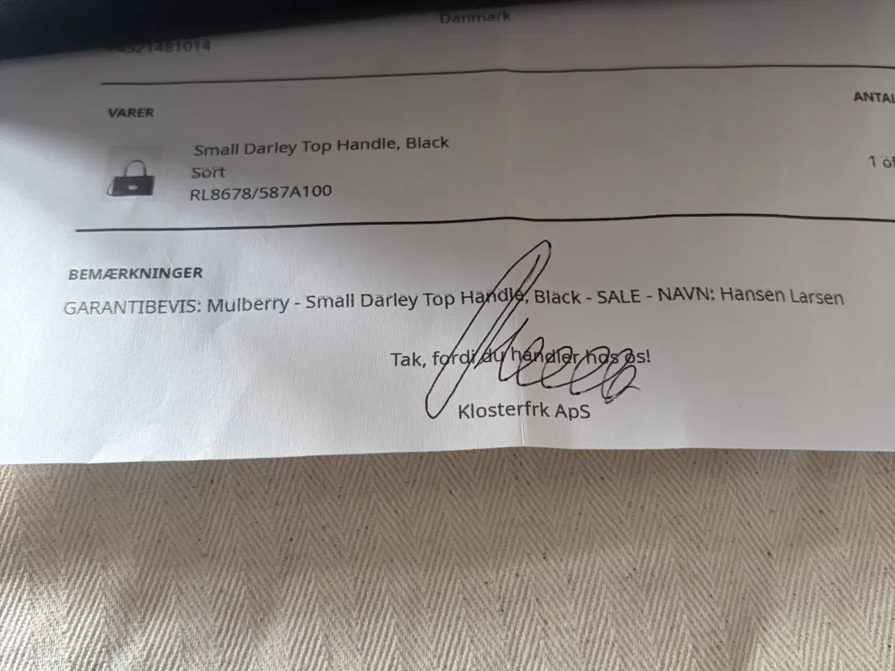 Billede 14 - Mulberry taske NY small Darley top handle  sort 
