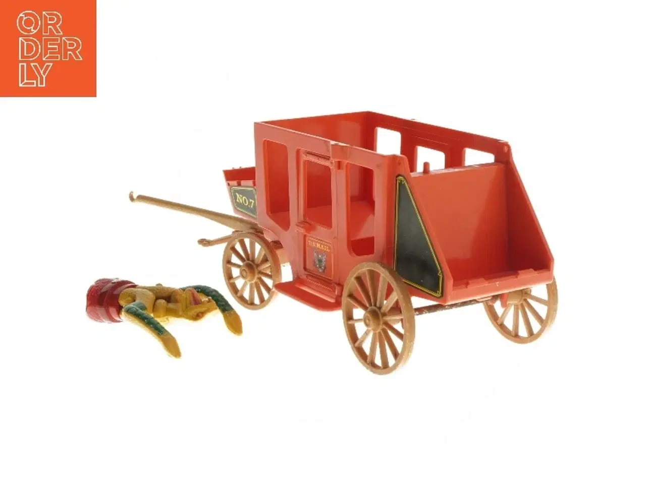 Billede 2 - Legetøjsdiligence med figurer (str. 11x10x20 cm)