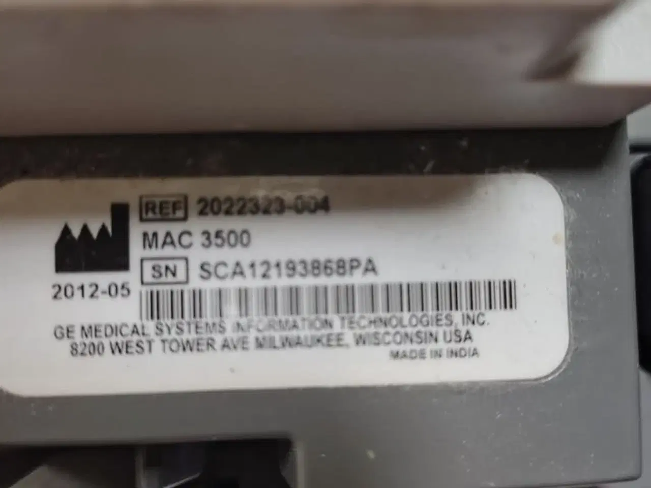 Billede 7 - ECG Machine GE MAC 3500
