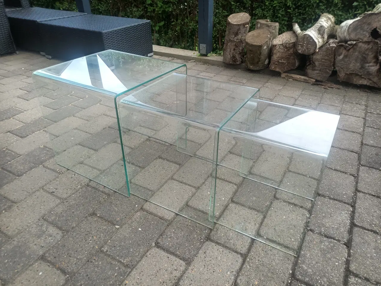 Billede 1 - Sidebord i glas 