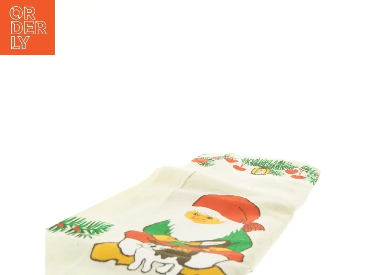 Billede 2 - Juledug med nissemotiv (str. 110x130 cm)