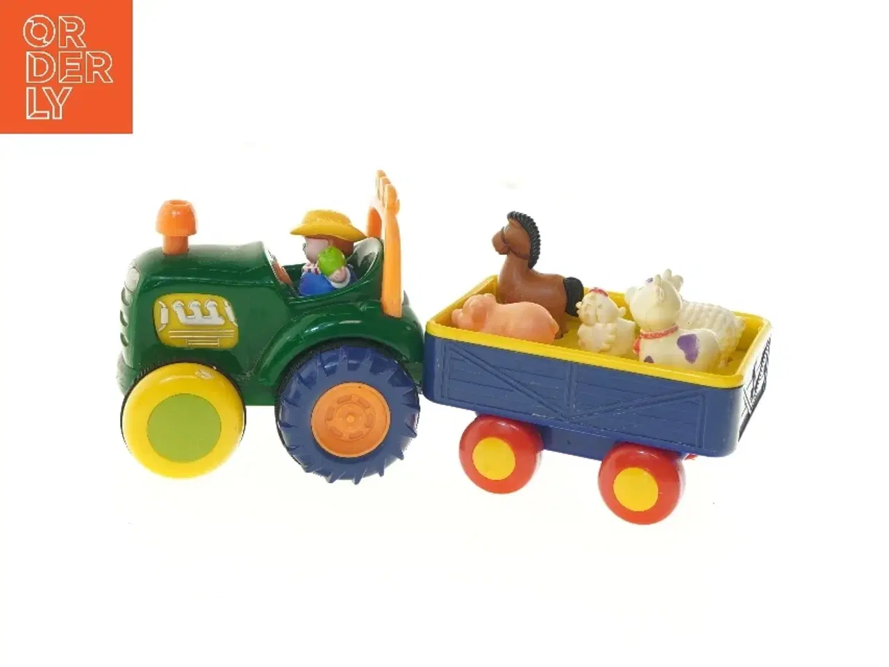 Billede 1 - Legetøjstraktor med anhænger (str. 40x13x10 cm)