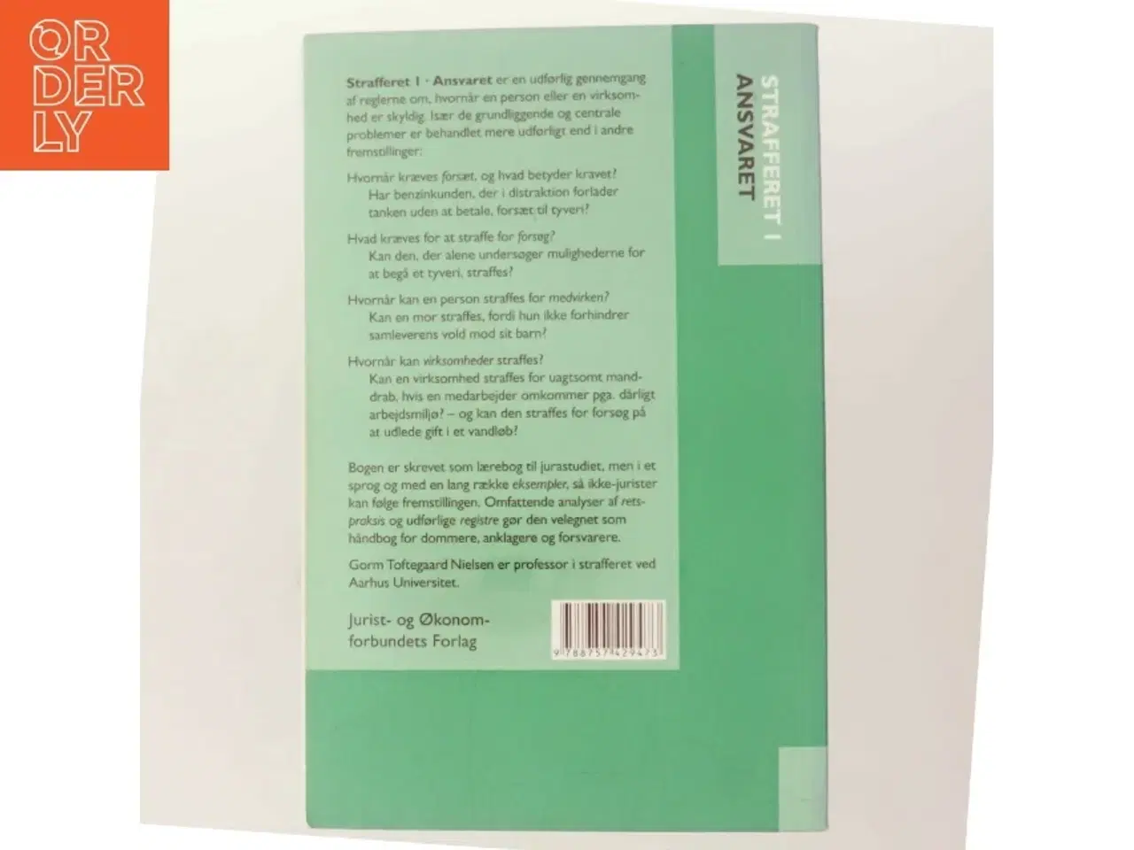 Billede 3 - Strafferet. Bind 1, Ansvaret af Gorm Toftegaard Nielsen (Bog)
