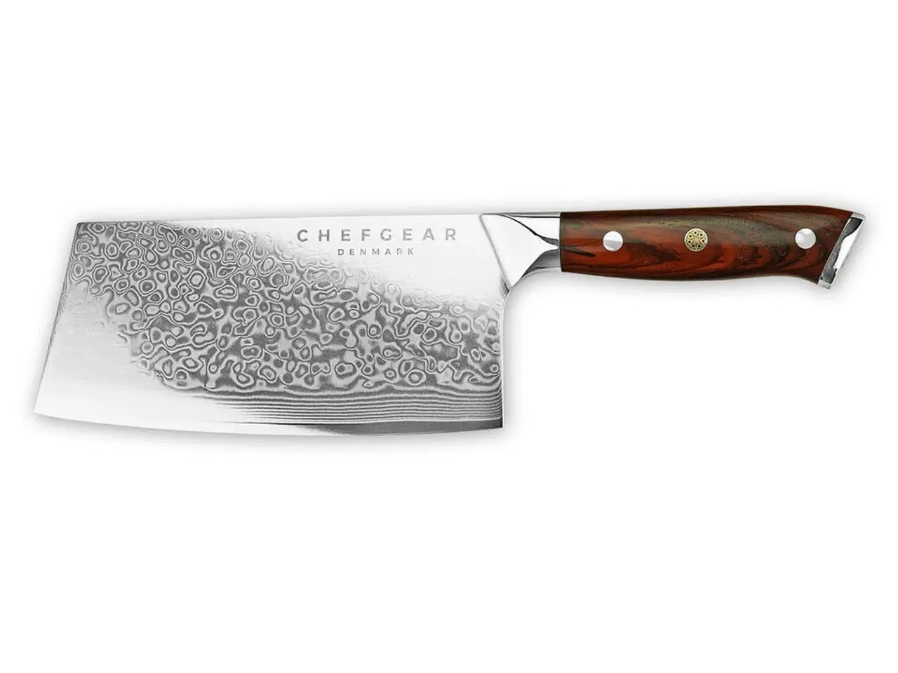 Billede 1 - Cleaver, 18 cm knivblad, udført i 67 lags Damaskus stål.